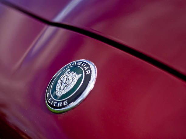 Jaguar Car Bonnet stock photo