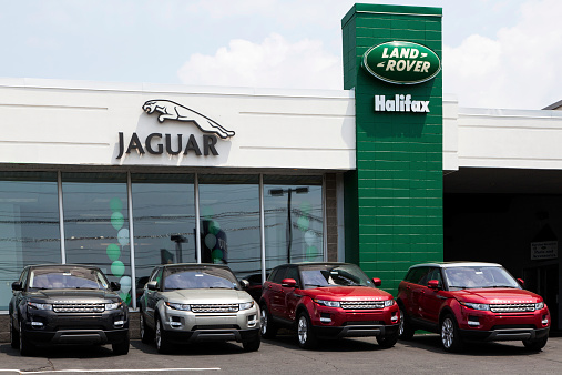 Jaguar Land Rover Dealership Stock Photo Download Image