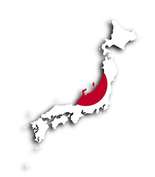 japan-map-with-the-flag-inside-picture-id184773568