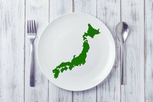 Japanese archipelago on a plate Japanese archipelago on a plate artisanal food and drink stock pictures, royalty-free photos & images