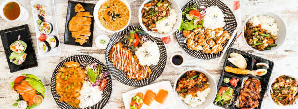 japans eten. - the korean menu stockfoto's en -beelden