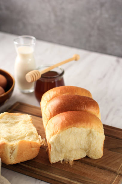 Japanese Hokkaido White Bread stock photo