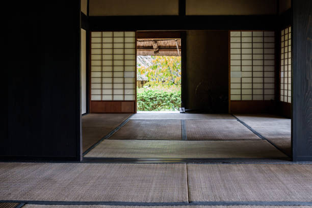 Japanese old houses (Japanese old room) Japanese old houses (Japanese old room) satoyama scenery stock pictures, royalty-free photos & images