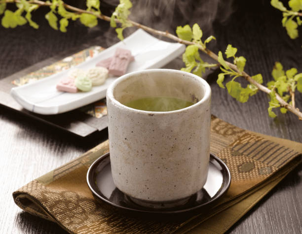Japanese tea stock photo