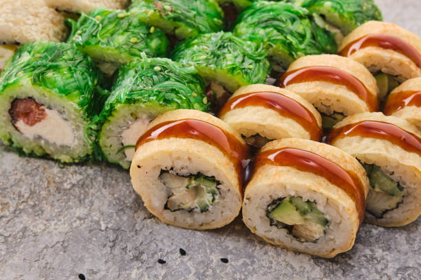 Japanese sushi rolls 