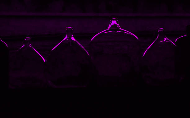 Jars purple silhouette stock photo