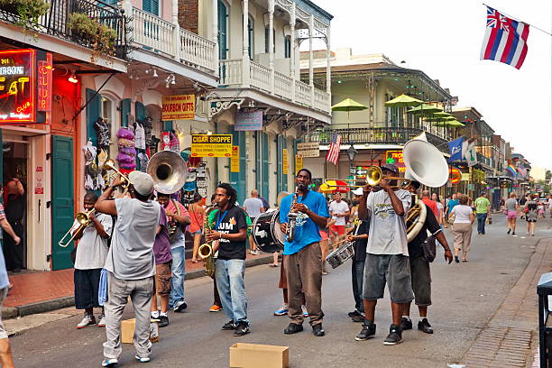 Jazz it up on the New Orleans summer streets stock photo