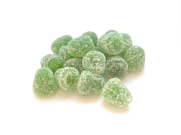 Jellied mint candies stock photo