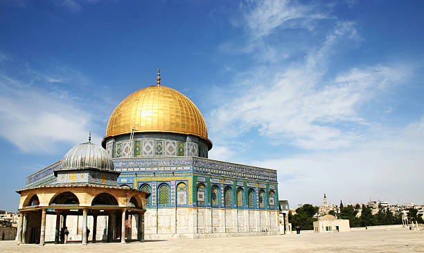 jerusalem dome of rock on a sunny day - jerusalem 個照片及圖片檔