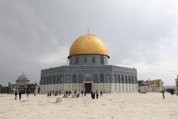 jerusalem dome of the rock - al aqsa moschee stock-fotos und bilder