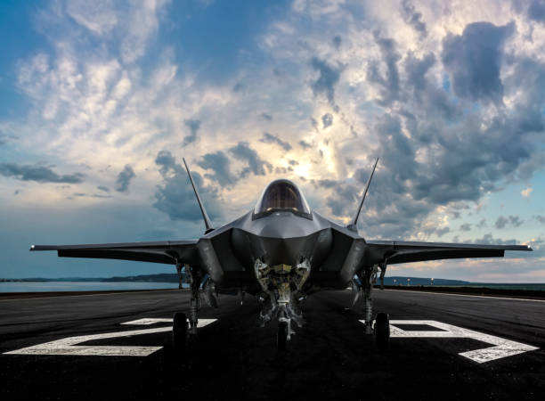 F-35 jet fighter on runway to take off  fighter plane stock pictures, royalty-free photos & images