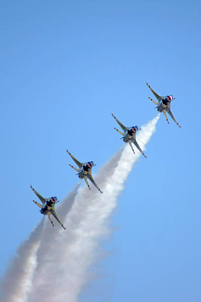 Jet fighters Thunderbirds stock photo