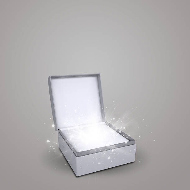 Jewelry box with magical stars stock photo