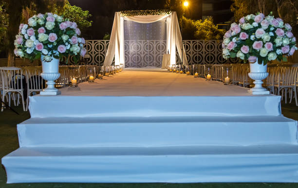 Jewish Hupa , wedding putdoor . Beautiful photo of the Jewish Hupa , wedding putdoor . ketubah stock pictures, royalty-free photos & images