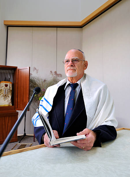 Jewish Rabbi Teaching stock photo