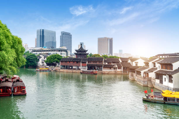 Jiangsu Zhouzhuang Landscape Zhouzhuang, China is a famous water town in the Suzhou area. There are many ancient towns in the south of the Yangtze River. wuzhen stock pictures, royalty-free photos & images