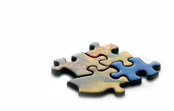 jigsaw pieces stock photo