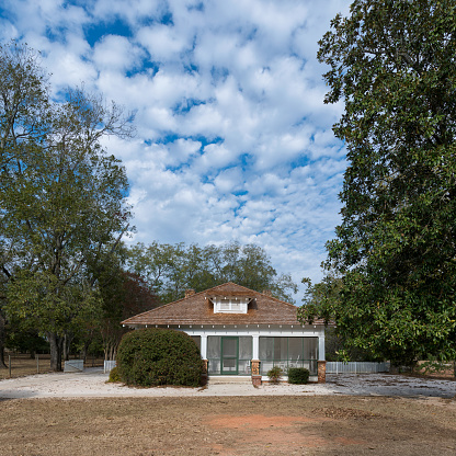 Plains, Georgia, USA - November 12, 2016: President Jimmy Carter's boyhood home at the Jimmy Carter National Historic Site in Plains