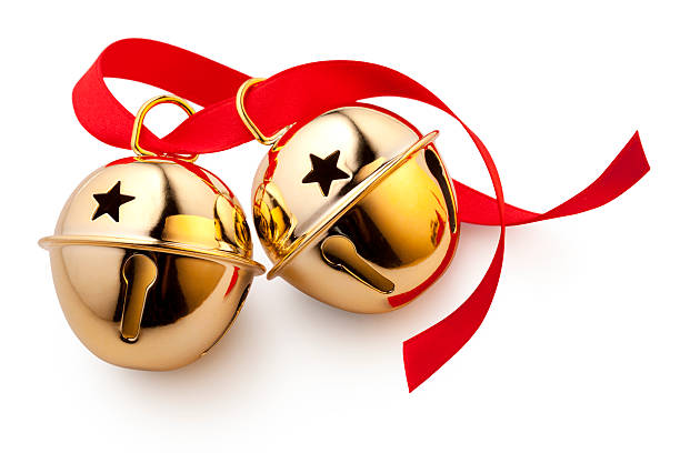 Jingle bells Jingle bells with red bow.Similar photographs from my portfolio: bell stock pictures, royalty-free photos & images