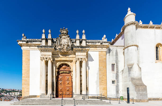 Joanina Library in Coimbra University stock photo