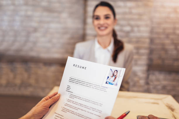 Job applicants having interview  resume stock pictures, royalty-free photos & images