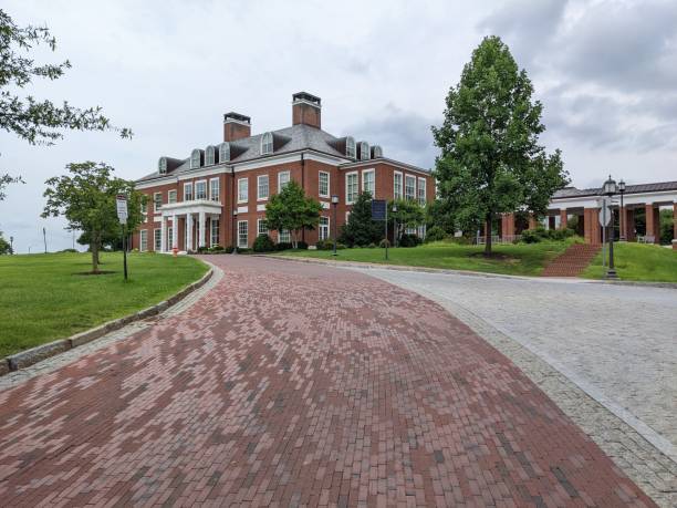 Johns Hopkins University campus in Baltimore, MD stock photo