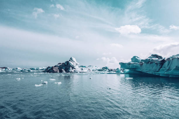jokulsarlon gletsjerlagune - arctis stockfoto's en -beelden