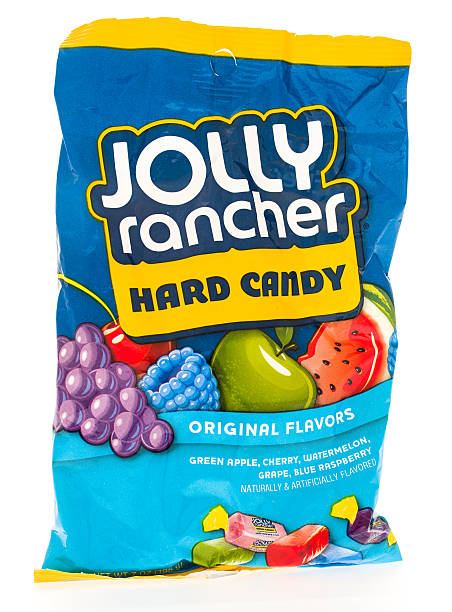 Jolly Rancher Hard Candy Winneconni, WI, USA - 18 June 2015:  Bag of Jolly rancher hard candy in assorted flavors rancher stock pictures, royalty-free photos & images