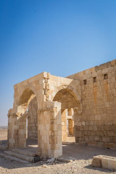 Jordan desert castle Qasr al Hallabat desert castle ruins mafraq stock pictures, royalty-free photos & images
