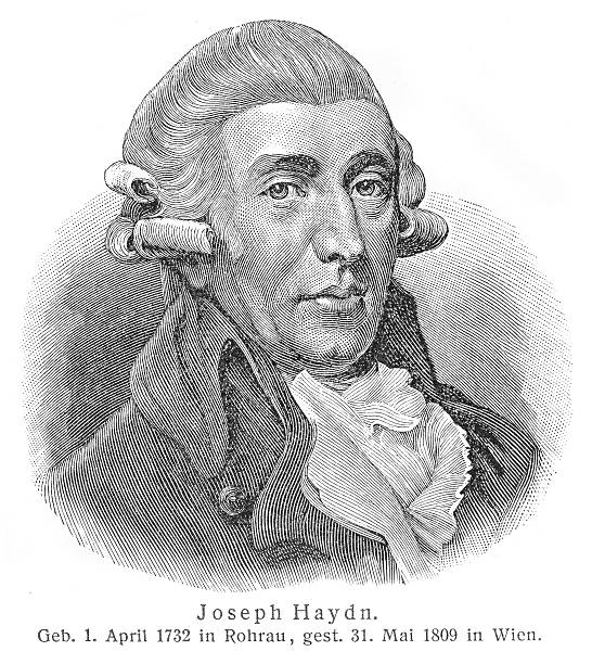 Joseph Haydn engraving stock photo