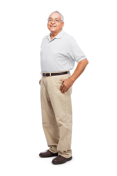 Older Person White Background Full Body Stock Photos, Pictures