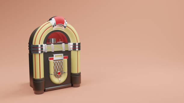 jukebox Radio old vintage , 3D rendering stock photo