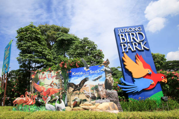 Singapore - JULY 8, 2017 : Jurong Bird Park is a popular tourist attraction in Singapore. stock photo