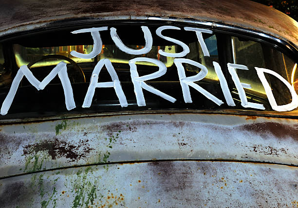 Just married stock photo