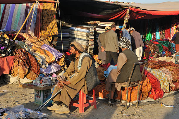 Kabul's bazaar / market stock photo