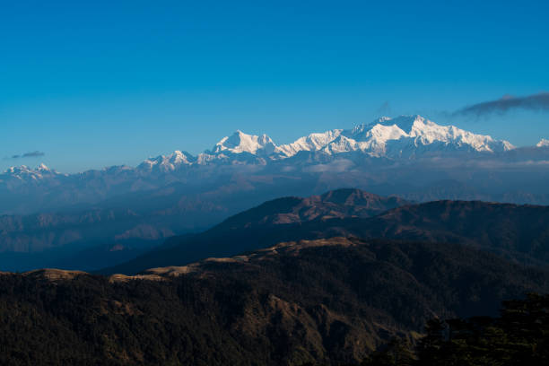 Kangchenjunga mount landscape stock photo