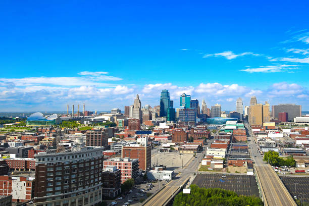 Kansas City Missouri Downtown Skyline stock photo