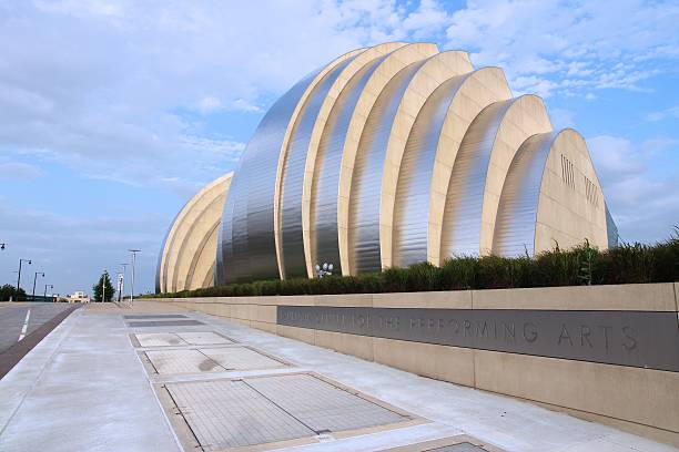 Kansas City Kansas City, United States - June 25, 2013: Kauffman Center for the Performing Arts building on June 25, 2013 in Kansas City, Missouri. Famous building was completed in 2011 and is an example of Structural Expressionism. kansas city kansas stock pictures, royalty-free photos & images