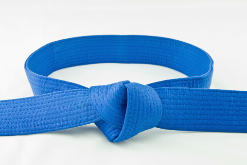 Karate Belt Blue Stock Photo - Download Image Now - iStock
