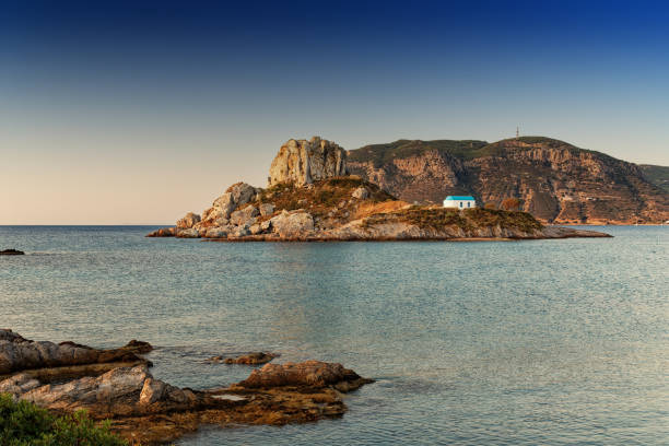 Kastri Islet off The island of Kos Greece stock photo