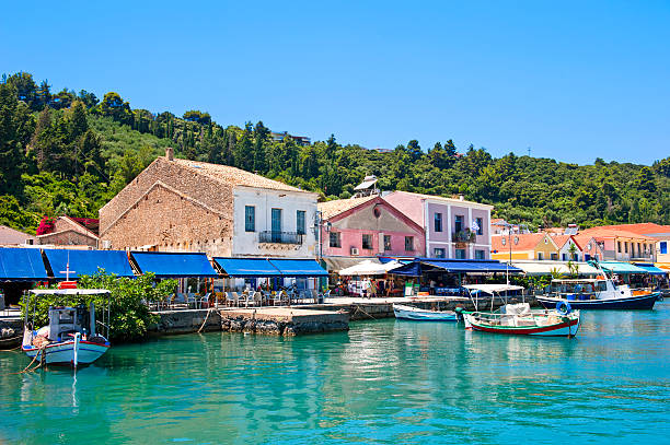 Katakolon, Greece Katakolon is a small town on the coast of Ionian sea. The port of Katakolo is a popular stop for cruise ships, offering an opportunity for passengers to visit the site of Olympia peloponnese stock pictures, royalty-free photos & images