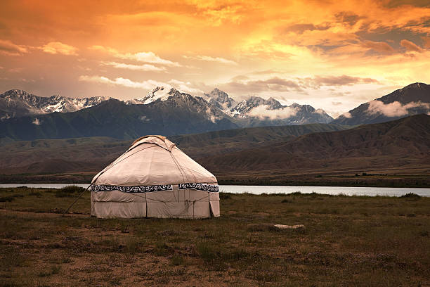 Kazakh jurt  nomadic people stock pictures, royalty-free photos & images