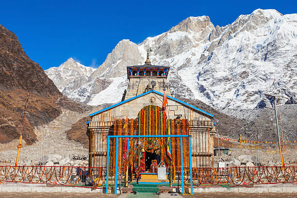 Kedarnath in India Kedarnath Temple is a Hindu temple dedicated to Lord Shiva. It is located in the Garhwal Himalayas, Uttarakhand state of India. kedarnath temple stock pictures, royalty-free photos & images