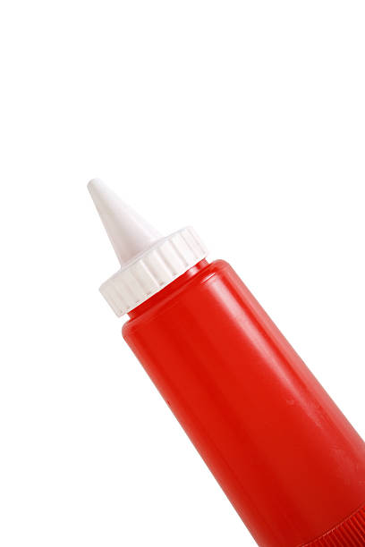 Ketchup tube stock photo