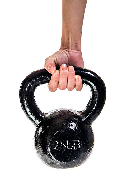 Kettle Bell, Woman's hand stock photo