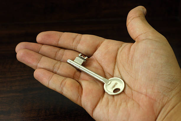 Key in hand stock photo