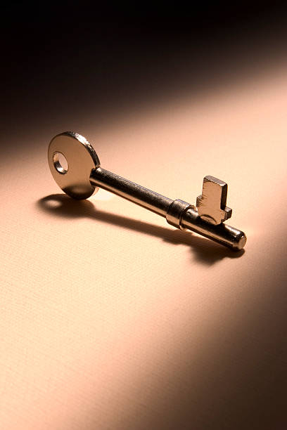 Key with shadow stock photo