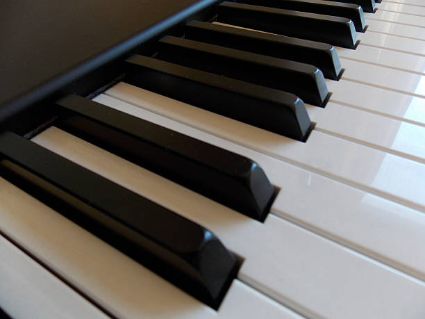 Keys on an Electronic Piano stock photo