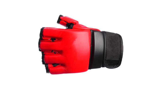 Kick-boxing gloves isolated on the white isolated stock photo