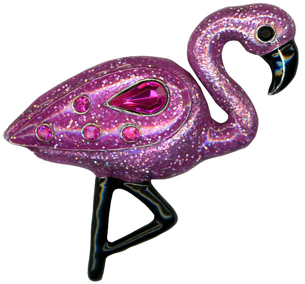 Kids flamingo jewelry stock photo